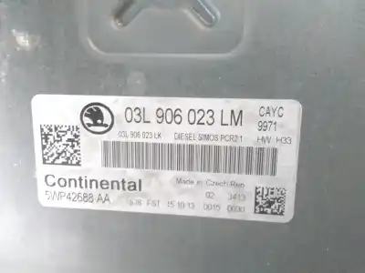 Second-hand car spare part ecu engine control for skoda rapid elegance oem iam references 03l906023lm  