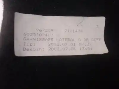 Peça sobressalente para automóvel em segunda mão moldagem por renault avantime dynamique referências oem iam 6025407407  