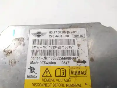Second-hand car spare part airbag control unit for mini mini (r56) cooper oem iam references 6577342871501  