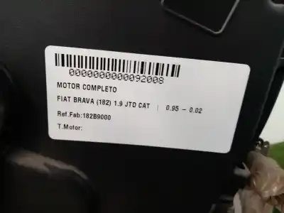 Pezzo di ricambio per auto di seconda mano motore completo per fiat brava (182) 1.9 jtd cat riferimenti oem iam 182b9000  
