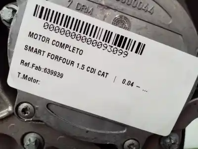 Автозапчастина б/у двигун комплект для smart forfour 1.5 cdi cat посилання на oem iam 639939  