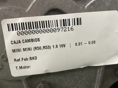Pezzo di ricambio per auto di seconda mano riduttore per mini mini (r50,r53) 1.6 16v riferimenti oem iam bkd  