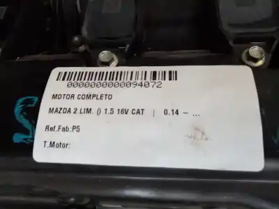 Peça sobressalente para automóvel em segunda mão motor completo por mazda 2 lim. () 1.5 16v cat referências oem iam   