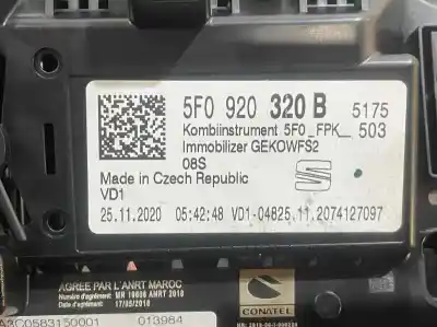 Peça sobressalente para automóvel em segunda mão quadrante por seat ateca (kh7, khp) 1.0 tsi referências oem iam 5f0920320b a3c0288270100 a3c0583150001