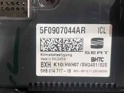 Peça sobressalente para automóvel em segunda mão comando de sofagem (chauffage / ar condicionado) por seat ateca (kh7, khp) 1.0 tsi referências oem iam 5f0907044ar  575858060e