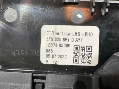 Автозапчастина б/у аератор для seat arona style go посилання на oem iam 6f0820951d  