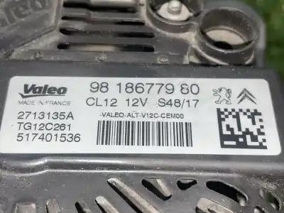Peça sobressalente para automóvel em segunda mão alternador por citroen c3 business referências oem iam tg12c261 9818677980 