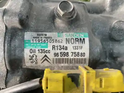Peça sobressalente para automóvel em segunda mão compressor de ar condicionado a/a a/c por citroen c4 picasso 1.6 16v hdi fap referências oem iam 9659875880 1331f 