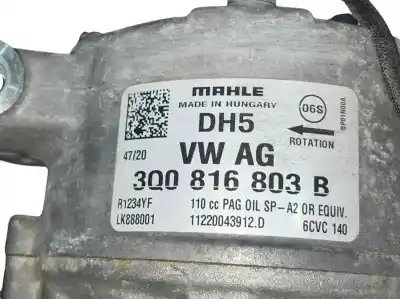 Peça sobressalente para automóvel em segunda mão compressor de ar condicionado a/a a/c por seat ateca (kh7, khp) 1.0 tsi referências oem iam 3q0816803b 5q0820803p lk888001