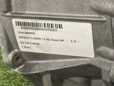 Second-hand car spare part gearbox for renault fluence 1.5 dci diesel fap oem iam references tl4b045  