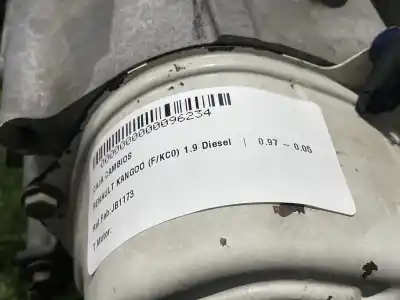 Pièce détachée automobile d'occasion boîte de vitesses pour renault kangoo (f/kc0) 1.9 diesel références oem iam jb1173  