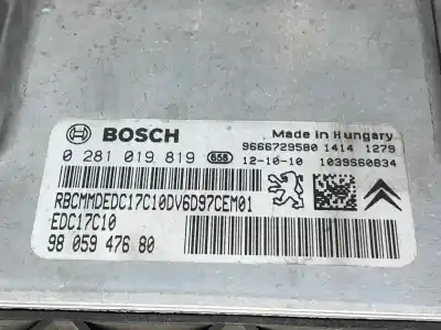 Pezzo di ricambio per auto di seconda mano centralina motore per citroen c4 lim. 1.6 hdi fap riferimenti oem iam 0281019819  0281019819