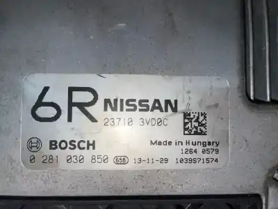 Peça sobressalente para automóvel em segunda mão centralina de motor uce por nissan note (e11e) 1.5 dci turbodiesel cat referências oem iam 0281030850  0281030850