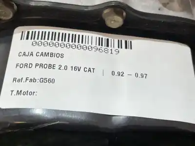 Second-hand car spare part gearbox for ford probe 2.0 16v cat oem iam references g560  