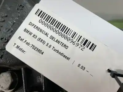 Pezzo di ricambio per auto di seconda mano differenziale anteriore per bmw x3 (e83) 3.0 turbodiesel riferimenti oem iam 7523654  