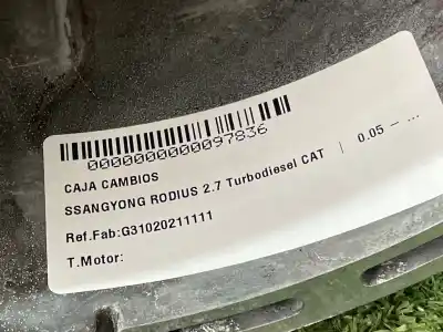 Pezzo di ricambio per auto di seconda mano riduttore per ssangyong rodius 2.7 turbodiesel cat riferimenti oem iam g3102021111 3102021111 g31020-21111