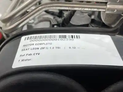 Pièce détachée automobile d'occasion moteur complet pour seat leon (5f1) 1.2 tsi références oem iam cyv  