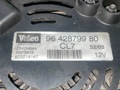 Second-hand car spare part alternator for peugeot 206 berlina motor 1.4 ltr. - 55 kw oem iam references sg7s015 9642879980 
