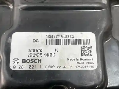 Peça sobressalente para automóvel em segunda mão centralina de motor uce por renault clio v 1.5 blue dci diesel fap referências oem iam 0281021117 237109279s 