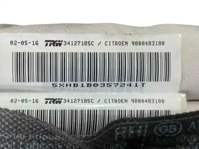 Second-hand car spare part front right curtain airbag for citroen c4 picasso 1.2 12v e-thp / puretech oem iam references 9800483180   Second-hand car spare part front right curtain airbag for citroen c4 picasso 1.2 12v e-thp / puretech oem iam references 9800483180