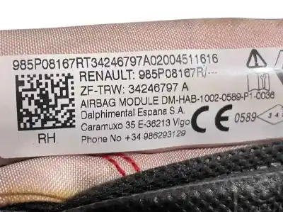 Автозапчасти б/у передняя правая подушка безопасности за dacia duster ii 1.5 blue dci d fap ссылки oem iam 985p08167r  34246797a