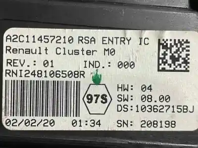 Peça sobressalente para automóvel em segunda mão quadrante por dacia duster ii 1.5 blue dci d fap referências oem iam 248106508r  a2c11457210