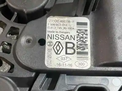 Автозапчастина б/у генератор для nissan pulsar (c13) 1.2 16v cat посилання на oem iam 231004be0b  f000bl0814