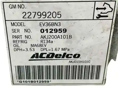 Second-hand car spare part air conditioning compressor for opel ampera 1.4 hybrid oem iam references 22799205 ev36bn3 akj200a101b