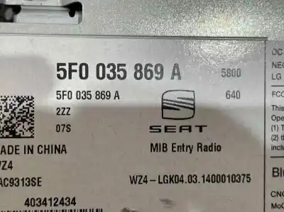 Second-hand car spare part multifunction display for seat leon (5f1) 1.6 tdi oem iam references 5f0035869a  
