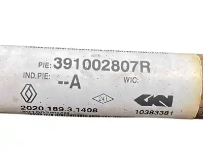 Second-hand car spare part front right transmission for dacia dokker express 1.6 sce cat bivalent. gasolina / lpg oem iam references 391002807r  391002167r