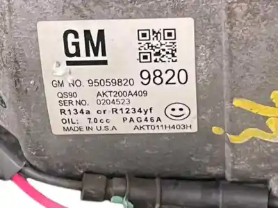 Second-hand car spare part air conditioning compressor for chevrolet trax 1.7 diesel cat oem iam references 95059820 9820 akt200a409