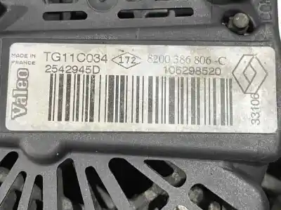 Автозапчастина б/у генератор для renault clio ii fase ii (b/cb0) 1.5 dci diesel посилання на oem iam 8200386806 2542945d tg11c034