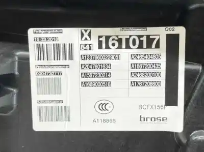 Second-hand car spare part passenger side right window regulator for mercedes clase gla (w156) gla 200 cdi (156.908) oem iam references a1767206600  a2469065200