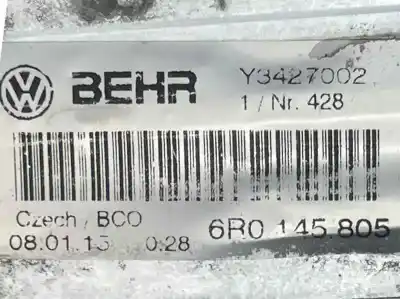 Peça sobressalente para automóvel em segunda mão intercooler por skoda rapid spaceback (nh1) 1.6 tdi referências oem iam 6r0145805  