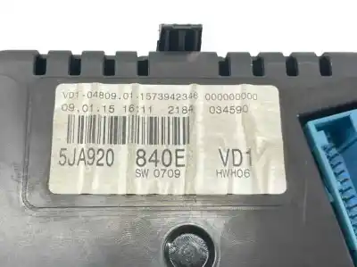 İkinci el araba yedek parçası enstrüman paneli için skoda rapid spaceback (nh1) 1.6 tdi oem iam referansları 5ja920840e  a2c89513100