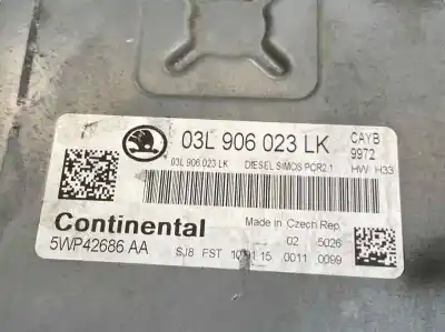 Tweedehands auto-onderdeel ecu motorcontroller voor skoda rapid spaceback (nh1) 1.6 tdi oem iam-referenties 03l906023lk  5wp42686aa
