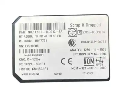 Second-hand car spare part electronic module for ford kuga (cbs) 2.0 tdci cat oem iam references e1bt14d212sa e1bt-14d212-sb e1bt-14d212-sa