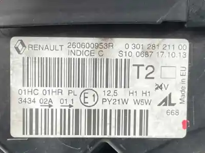 Peça sobressalente para automóvel em segunda mão farol / farolim esquerdo por renault captur i (j5_, h5_) 1.2 tce 120 referências oem iam 260600953r  