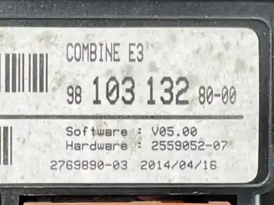 Peça sobressalente para automóvel em segunda mão quadrante por citroen c4 cactus 1.6 e-hdi fap referências oem iam 9810313280 9821714180 9813854080