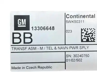 Автозапчастина б/у електронний модуль для chevrolet trax 1.7 d посилання на oem iam 13306648  5wk50311