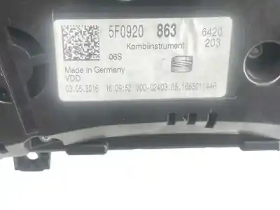 Peça sobressalente para automóvel em segunda mão quadrante por seat leon (5f1) 1.4 16v tsi referências oem iam 5f0920863 a2c94687200 