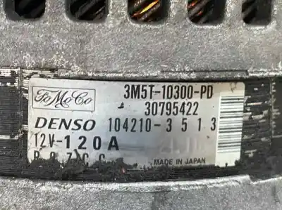 Автозапчастина б/у генератор для ford focus c-max (cap) 1.6 tdci cat посилання на oem iam 3m5t10300pd 3m5t10300ye 3m5t10300pe