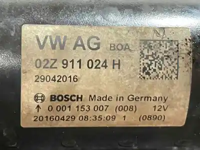Piesă de schimb auto la mâna a doua electromotor pentru skoda rapid spaceback (nh1) 1.6 tdi referințe oem iam 02z911024h 02z911024hx 0001153007