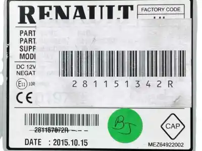 Автозапчастина б/у аудіо система / радіо cd для renault espace v (jr_) 1.6 dci 160 посилання на oem iam 281151342r  