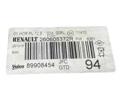 Автозапчастина б/у ліва фара для renault espace v (jr_) 1.6 dci 160 посилання на oem iam 260608372r 89908454 260603748r