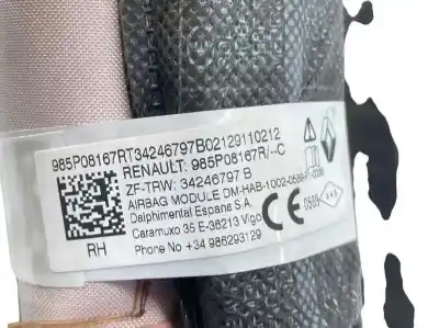 Автозапчастина б/у передня права подушка безпеки для dacia duster ii motor 1.5 ltr. - 85 kw blue dci diesel fap cat посилання на oem iam 985p08167r   Автозапчастина б/у передня права подушка безпеки для dacia duster ii motor 1.5 ltr. - 85 kw blue dci diesel fap cat посилання на oem iam 985p08167r