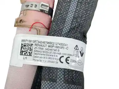 Second-hand car spare part front left curtain airbag for dacia duster ii motor 1.5 ltr. - 85 kw blue dci diesel fap cat oem iam references 985p15615r   Second-hand car spare part front left curtain airbag for dacia duster ii motor 1.5 ltr. - 85 kw blue dci diesel fap cat oem iam references 985p15615r