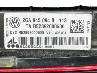 Автозапчасти б/у внутренний правый задний фонарь за volkswagen t-roc (a11, d11) 2.0 tdi ссылки oem iam 2ga945094b  