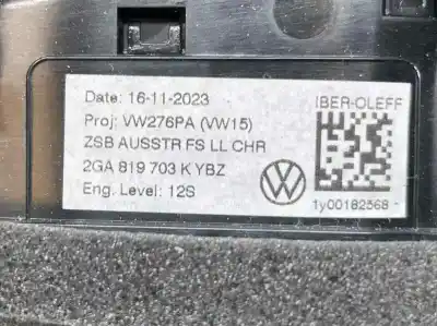 Second-hand car spare part air vent for volkswagen t-roc (a11, d11) 2.0 tdi oem iam references 2ga819703k  