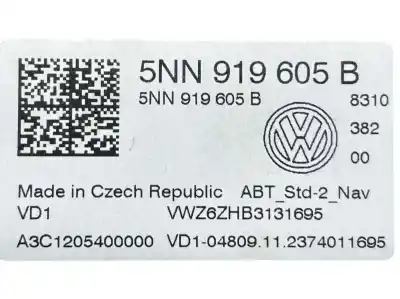 Автозапчасти б/у многофункциональный дисплей за volkswagen t-roc (a11, d11) 2.0 tdi ссылки oem iam 5nn919605b  